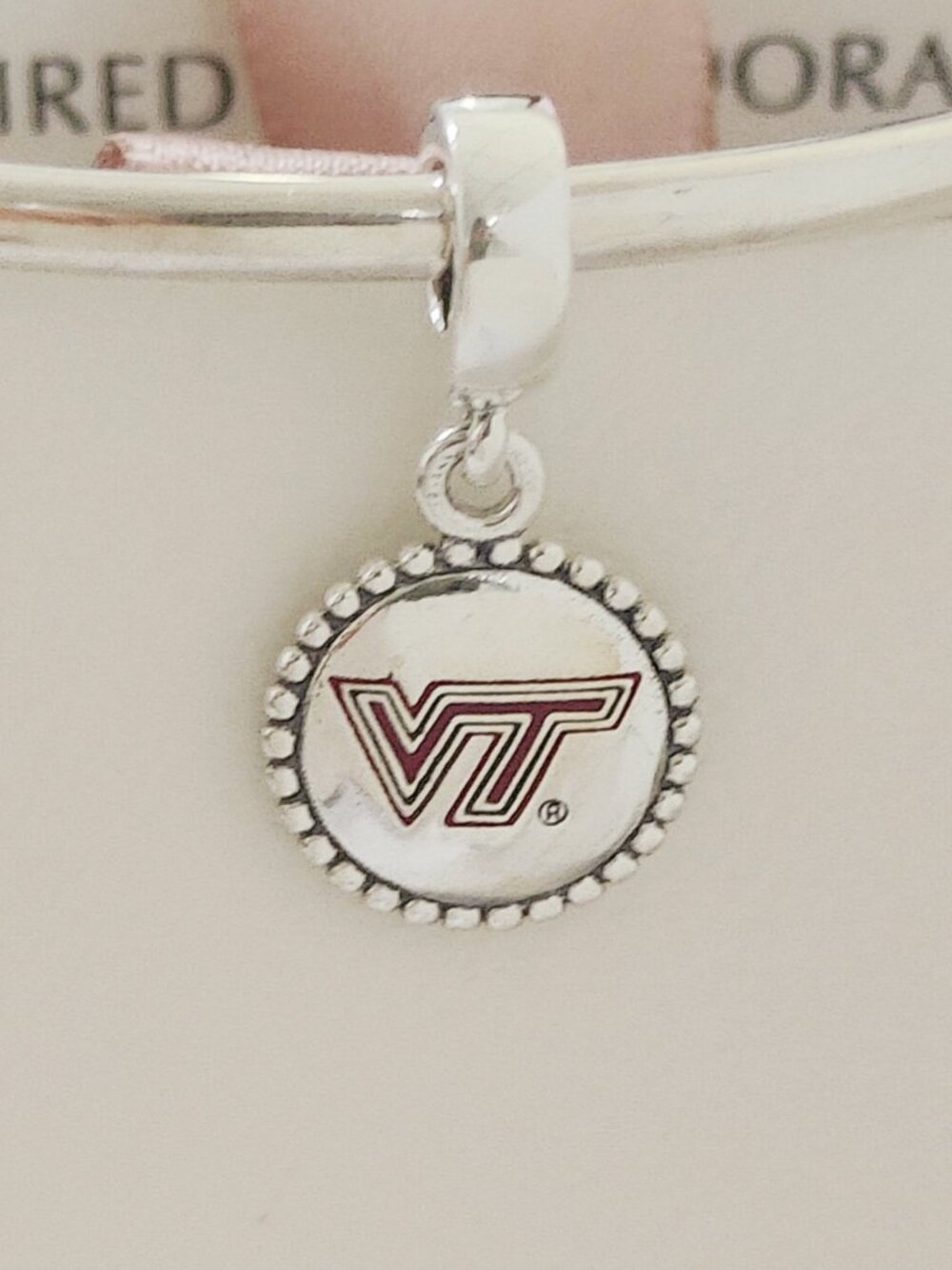Pandora Virginia Tech University Dangle Charm Exclusive Pendant S925 Silver
